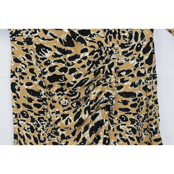 Topshop Women's Leopard Print Wrap Dress, Size 10, NwT T319AFA - Picture 3 of 9